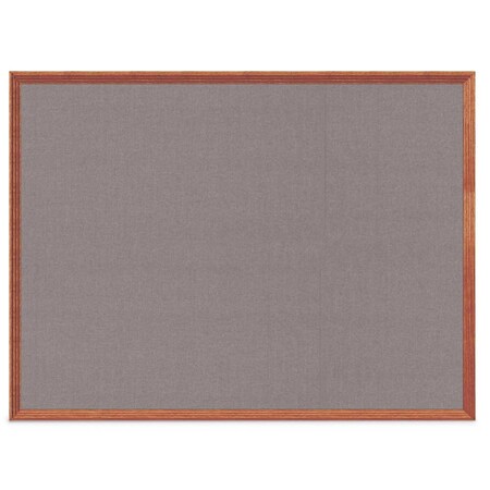 United Visual Products Decor Wood Combo Board, 60"x48", Cherry/Black Porcelain & Cobalt UV704DEFAB-CHERRY-BLKPORC-COBACC